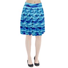 Blue Waves Abstract Series No4 Pleated Skirt