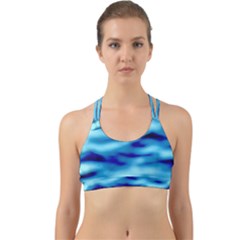 Blue Waves Abstract Series No4 Back Web Sports Bra