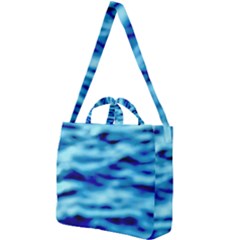 Blue Waves Abstract Series No4 Square Shoulder Tote Bag by DimitriosArt