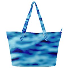 Blue Waves Abstract Series No4 Full Print Shoulder Bag