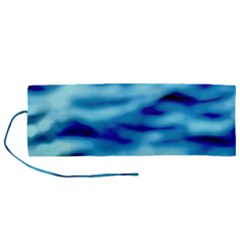 Blue Waves Abstract Series No4 Roll Up Canvas Pencil Holder (m) by DimitriosArt