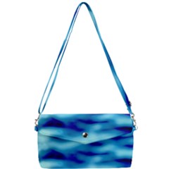 Blue Waves Abstract Series No4 Removable Strap Clutch Bag