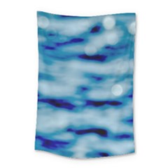 Blue Waves Abstract Series No5 Small Tapestry by DimitriosArt
