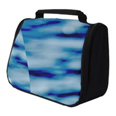 Blue Waves Abstract Series No5 Full Print Travel Pouch (small) by DimitriosArt