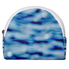 Blue Waves Abstract Series No5 Horseshoe Style Canvas Pouch by DimitriosArt