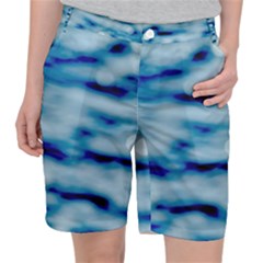 Blue Waves Abstract Series No5 Pocket Shorts by DimitriosArt