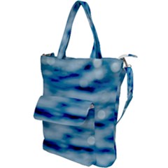 Blue Waves Abstract Series No5 Shoulder Tote Bag by DimitriosArt