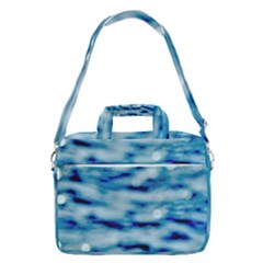 Blue Waves Abstract Series No5 Macbook Pro Shoulder Laptop Bag  by DimitriosArt