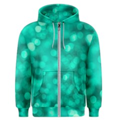 Light Reflections Abstract No9 Turquoise Men s Zipper Hoodie by DimitriosArt