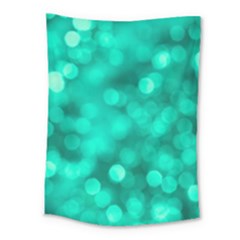 Light Reflections Abstract No9 Turquoise Medium Tapestry by DimitriosArt