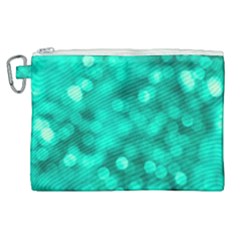 Light Reflections Abstract No9 Turquoise Canvas Cosmetic Bag (xl) by DimitriosArt