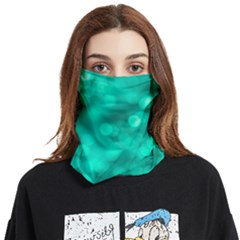 Light Reflections Abstract No9 Turquoise Face Covering Bandana (two Sides) by DimitriosArt