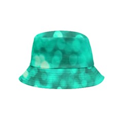 Light Reflections Abstract No9 Turquoise Bucket Hat (kids) by DimitriosArt