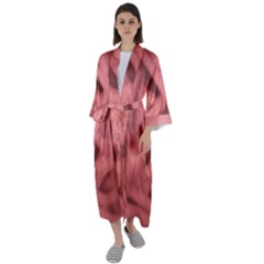 Red Flames Abstract No2 Maxi Satin Kimono by DimitriosArt