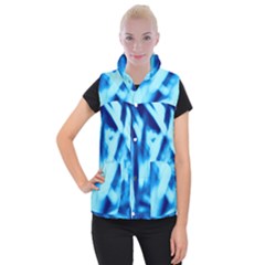 Blue Abstract 2 Women s Button Up Vest by DimitriosArt