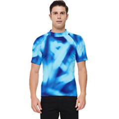 Blue Abstract 2 Men s Short Sleeve Rash Guard by DimitriosArt