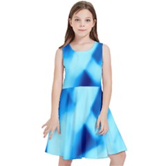 Blue Abstract 2 Kids  Skater Dress by DimitriosArt