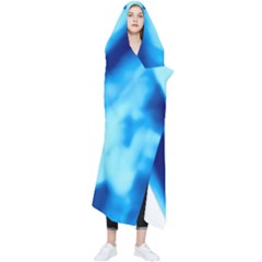 Blue Abstract 2 Wearable Blanket by DimitriosArt