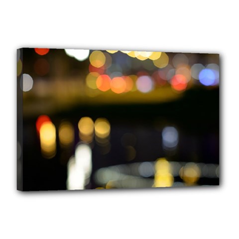 City Lights Canvas 18  X 12  (stretched) by DimitriosArt