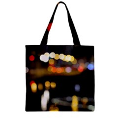 City Lights Zipper Grocery Tote Bag by DimitriosArt