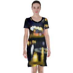 City Lights Short Sleeve Nightdress by DimitriosArt