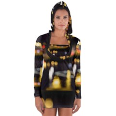 City Lights Long Sleeve Hooded T-shirt by DimitriosArt