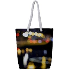 City Lights Full Print Rope Handle Tote (small) by DimitriosArt