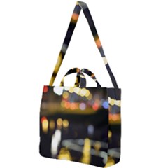 City Lights Square Shoulder Tote Bag by DimitriosArt