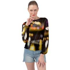 City Lights Banded Bottom Chiffon Top by DimitriosArt