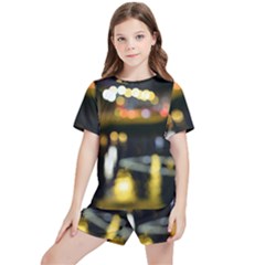 City Lights Kids  Tee And Sports Shorts Set by DimitriosArt