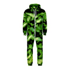 Green  Waves Abstract Series No11 Hooded Jumpsuit (kids) by DimitriosArt