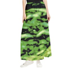 Green  Waves Abstract Series No11 Maxi Chiffon Skirt by DimitriosArt