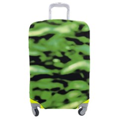 Green  Waves Abstract Series No11 Luggage Cover (medium) by DimitriosArt