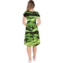 Green  Waves Abstract Series No11 Classic Short Sleeve Dress View4