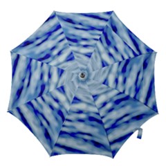 Blue Waves Abstract Series No10 Hook Handle Umbrellas (small) by DimitriosArt