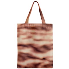 Pink  Waves Abstract Series No6 Zipper Classic Tote Bag by DimitriosArt