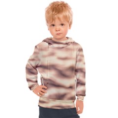 Pink  Waves Abstract Series No6 Kids  Hooded Pullover by DimitriosArt