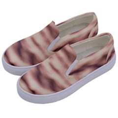 Pink  Waves Abstract Series No6 Kids  Canvas Slip Ons by DimitriosArt