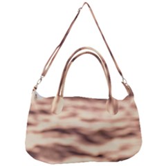 Pink  Waves Abstract Series No6 Removal Strap Handbag by DimitriosArt