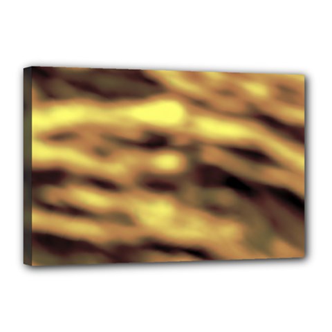 Yellow  Waves Abstract Series No10 Canvas 18  x 12  (Stretched)