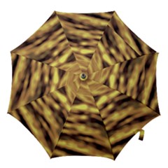 Yellow  Waves Abstract Series No10 Hook Handle Umbrellas (Large)