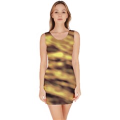 Yellow  Waves Abstract Series No10 Bodycon Dress