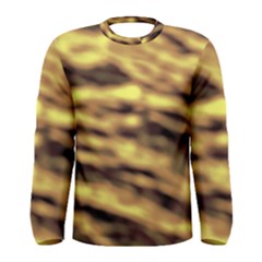 Yellow  Waves Abstract Series No10 Men s Long Sleeve Tee