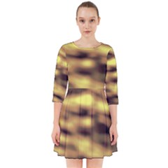 Yellow  Waves Abstract Series No10 Smock Dress