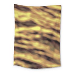 Yellow  Waves Abstract Series No10 Medium Tapestry