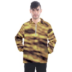 Yellow  Waves Abstract Series No10 Men s Half Zip Pullover