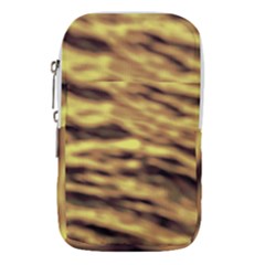 Yellow  Waves Abstract Series No10 Waist Pouch (Small)