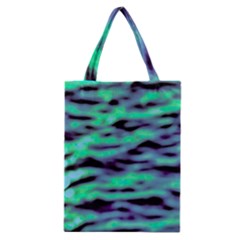 Green  Waves Abstract Series No6 Classic Tote Bag by DimitriosArt