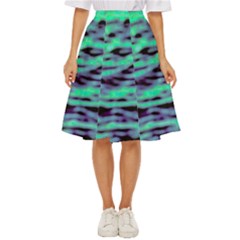 Green  Waves Abstract Series No6 Classic Short Skirt