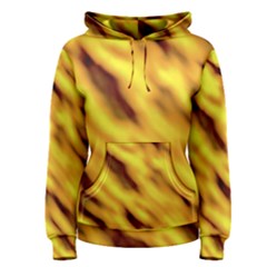 Yellow  Waves Abstract Series No8 Women s Pullover Hoodie by DimitriosArt